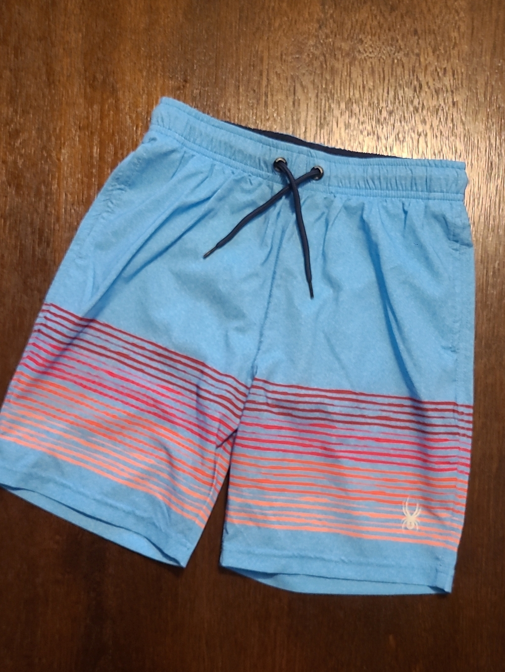 Spyder Light Blue Swim Trunks  - Boy's Small 7/8